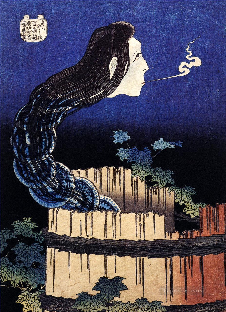 a woman ghost appeared from a well Katsushika Hokusai Ukiyoe Oil Paintings
